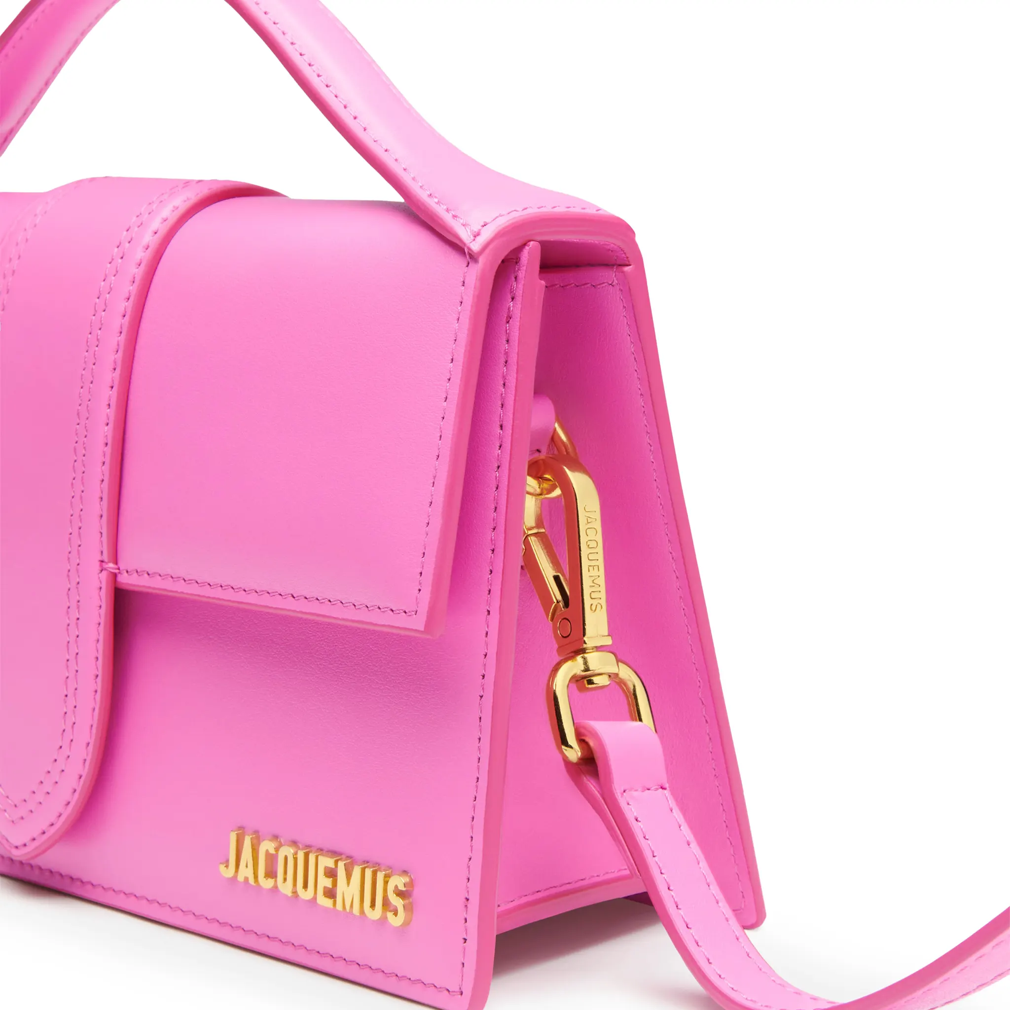 Jacquemus Large Bambino Neon Pink Crossbody Bag